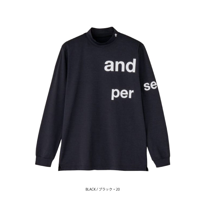 and per se アンパスィ ゴルフウェア メンズ リファインドライ長袖ハイネックシャツ モックネック マルチストレッチ 吸汗速乾 UV 抗菌防臭 ハイスペック素材 高機能素材 継続品 ams9206v5