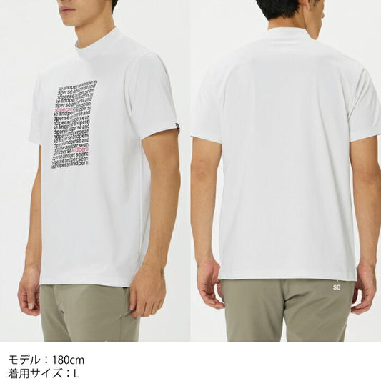 and per se アンパスィ ゴルフウェア メンズ リファインドライ半袖モックネックシャツ モックネック マルチストレッチ 吸汗速乾 UV 抗菌防臭 ハイスペック素材 高機能素材 ams9526v5