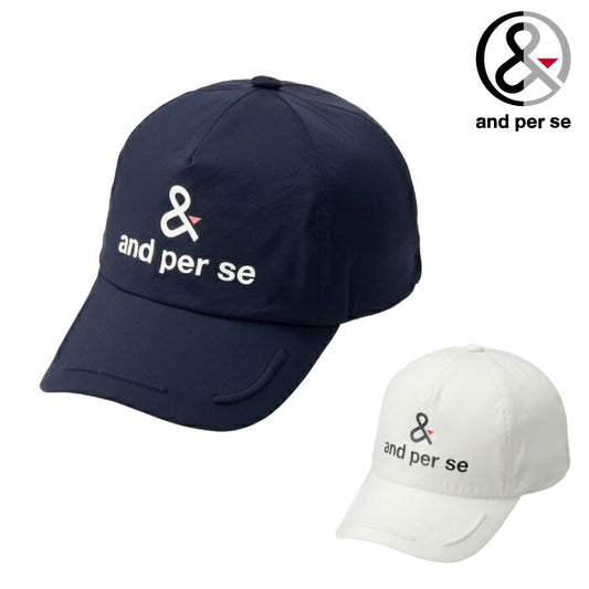 and per se アンパスィ ゴルフ メンズ レディース キャップ 帽子 フレックスライトレインキャップ レインウェア はっ水 UV 防水 高度透湿 ハイスペック素材 aua8486r1