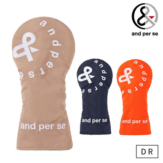 and per se アンパスィ ゴルフ メンズ レディース ヘッドカバー ドライバー DR ユニセックス ナイロン 微起毛仕上げ auf7816