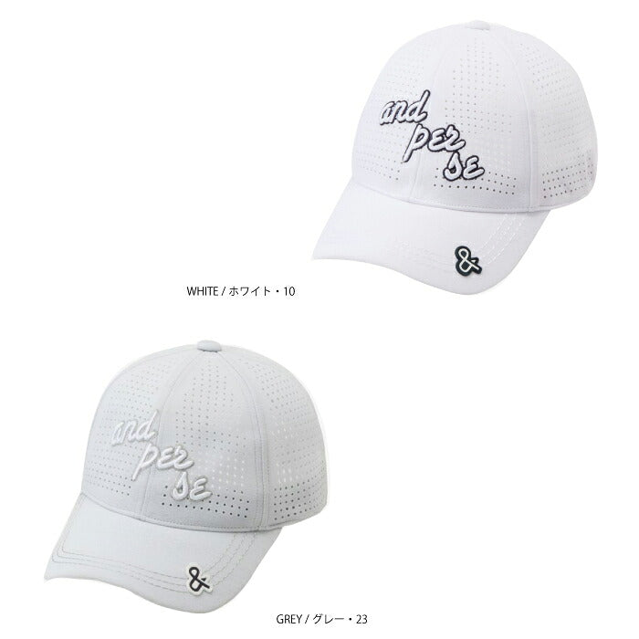 and per se アンパスィ ゴルフウェア メンズ レディース クールパット付キャップ ユニセックス 帽子 クーリングキャップ 通気性 速乾性 auf8426