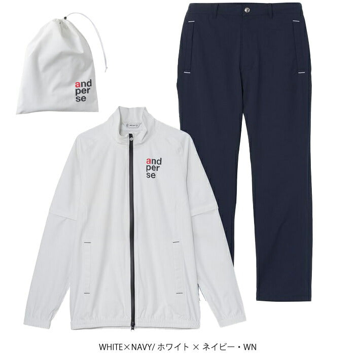 and per se アンパスィ ゴルフウェア メンズ レディース レインスーツ