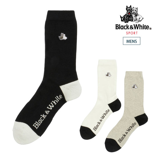 Black＆white ブラック＆ホワイト メンズ レギュラーソックス BGF8043