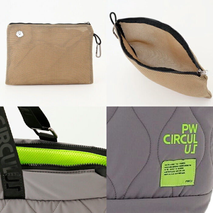 PW CIRCULUS ピーダブリュサーキュラス ゴルフ メンズ レディース UNISEX 中綿ビッグトート ゴルフ 軽量 大容量 キルティング バッグinバッグ付 カラビナ付 センターポケット bo7igw0301