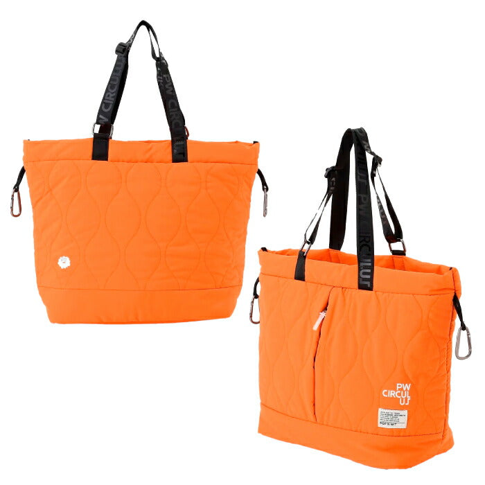 PW CIRCULUS ピーダブリュサーキュラス ゴルフ メンズ レディース UNISEX 中綿ビッグトート ゴルフ 軽量 大容量 キルティング バッグinバッグ付 カラビナ付 センターポケット bo7igw0301