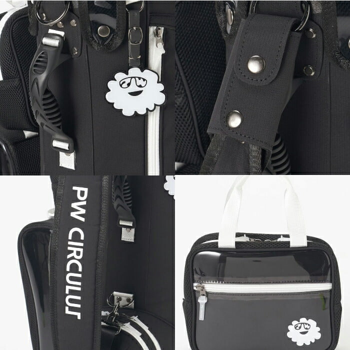 PW CIRCULUS ピーダブリュサーキュラス ゴルフ メンズ レディース UNISEX デタッチャブル キャディバッグ PVCフード ミニポーチ シューズケース 取り外し可能 bo7ilm0011