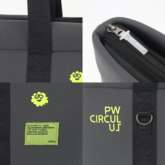 PW CIRCULUS ピーダブリュサーキュラス ゴルフ メンズ レディース UNISEX デタッチャブルトートバッグ カートバッグ メッシュポーチ付き ネオプレーン素材 クッション性 軽量 大容量 bo7ilm0301