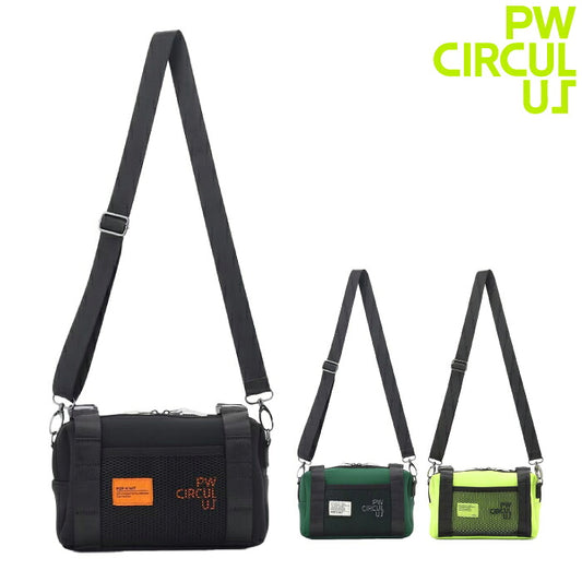 PW CIRCULUS ピーダブリュサーキュラス ゴルフ メンズ レディース UNISEX PWロゴカートポーチ カートバッグ ショルダー付 カート手すり取り付け可能 ネオプレーン素材 内側ポケット付き bo7ilm0311