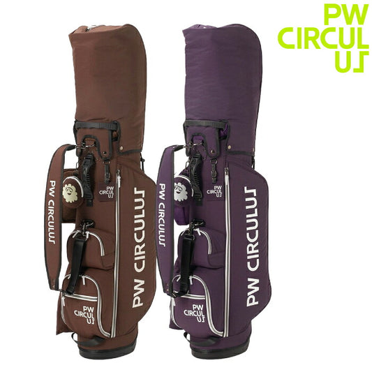 PW CIRCULUS ピーダブリュサーキュラス ゴルフ メンズ レディース UNISEX デタッチャブル キャディバッグ シボ感のあるナイロンワッシャー素材 bo7ilw0001
