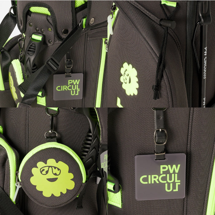 PW CIRCULUS ピーダブリュサーキュラス ゴルフ メンズ レディース UNISEX デタッチャブル キャディバッグ スタンド 軽量で丈夫なメッシュ素材 ランドリーケース シューズケース 小物ポーチ bo7ilw0011