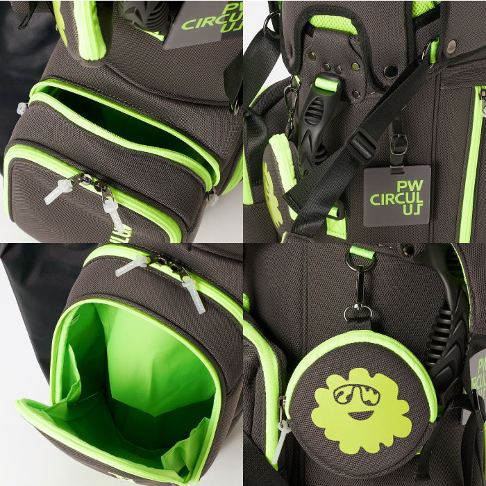 PW CIRCULUS ピーダブリュサーキュラス ゴルフ メンズ レディース UNISEX デタッチャブル キャディバッグ スタンド 軽量で丈夫なメッシュ素材 ランドリーケース シューズケース 小物ポーチ bo7ilw0011