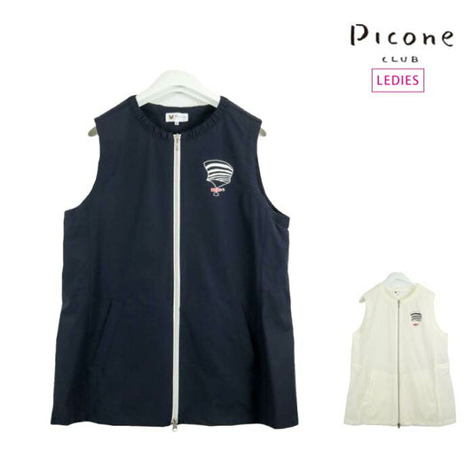 【30%OFF SALE】PICONE CLUB ピッコーネクラブ ゴルフウェア レディース 撥水接触冷感シアーベスト C354301