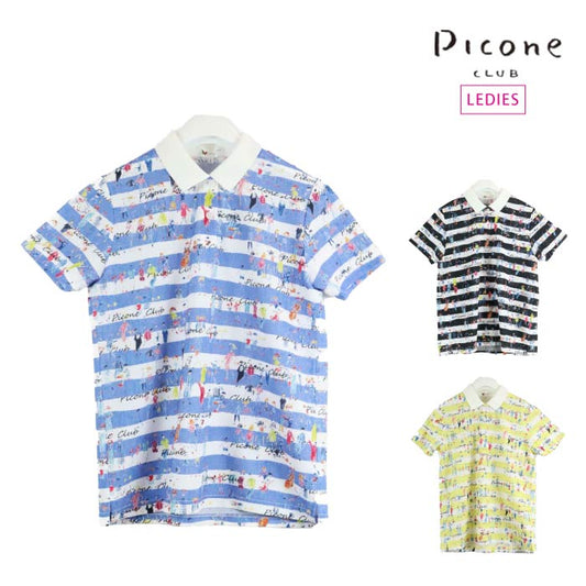 【30%OFF SALE】PICONE CLUB ピッコーネクラブ ゴルフウェア 半袖ポロシャツ レディース 吸水速乾半袖ポロシャツ C359413