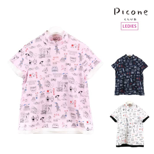 【30%OFF SALE】PICONE CLUB ピッコーネクラブ ゴルフウェア ハイネックプルオーバー レディース UV速乾ハイネックプルオーバー C359419