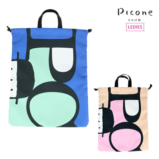 PICONE CLUB ピッコーネクラブ ゴルフ レディース 配色ピコ柄シューズケース C410807