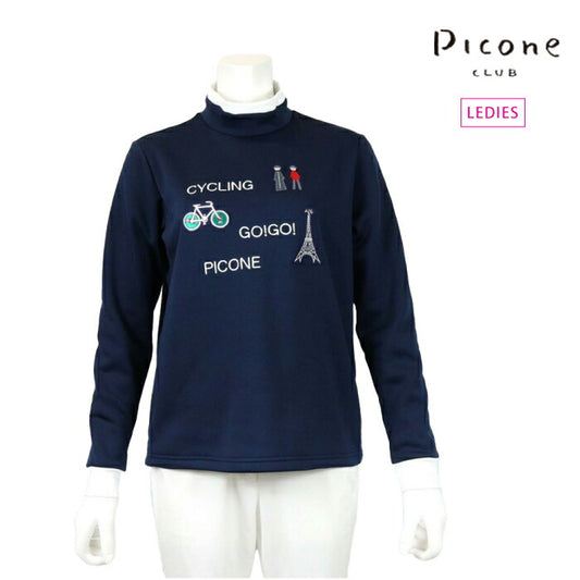 PICONE CLUB ピッコーネクラブ ゴルフウェア レディース 裏起毛刺繍ハイネックプルオーバー C419026