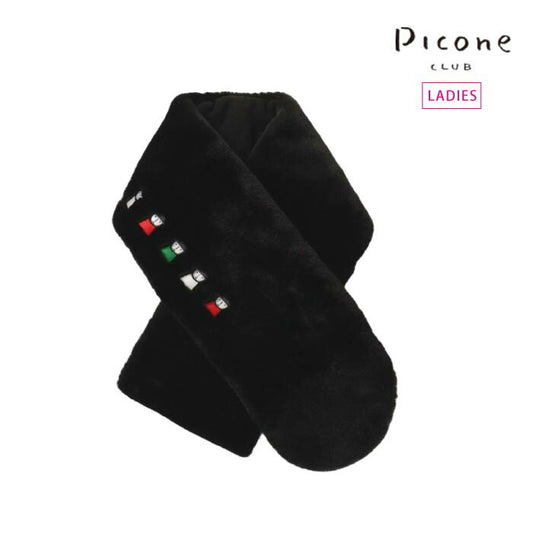 PICONE CLUB ピッコーネクラブ ゴルフウェア レディース ファー素材刺繍ネックウォーマー 手洗い可 C510008