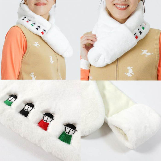 PICONE CLUB ピッコーネクラブ ゴルフウェア レディース ファー素材刺繍ネックウォーマー 手洗い可 C510008