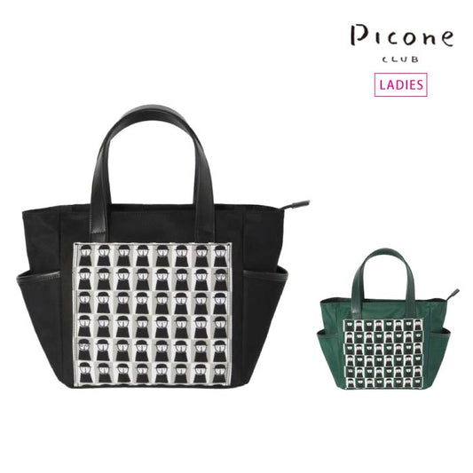 PICONE CLUB ピッコーネクラブ ゴルフバッグ レディース ブロックチェックピコ柄カートバッグ ポケット付き ファスナー付き C510809