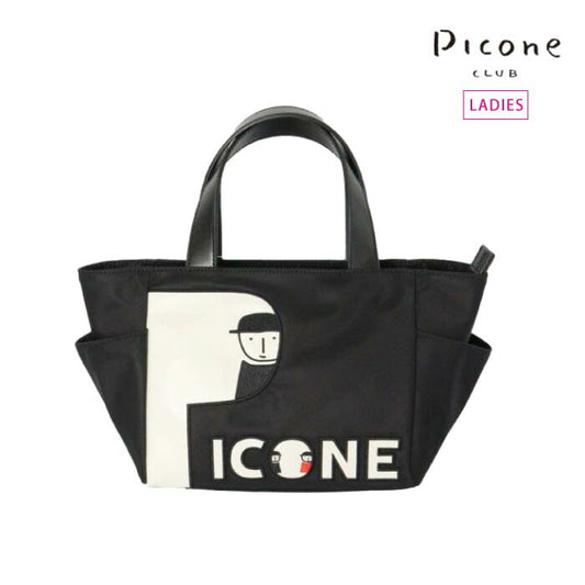 PICONE CLUB ピッコーネクラブ ゴルフバッグ レディース ロゴワッペンナイロンカートバッグ ポケット付き ファスナー付き C510905