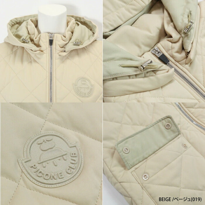 PICONE CLUB ピッコーネクラブ ゴルフウェア レディース 防風保温キルト中綿ジップベスト 防風性 はっ水性 ストレッチ性 C514020