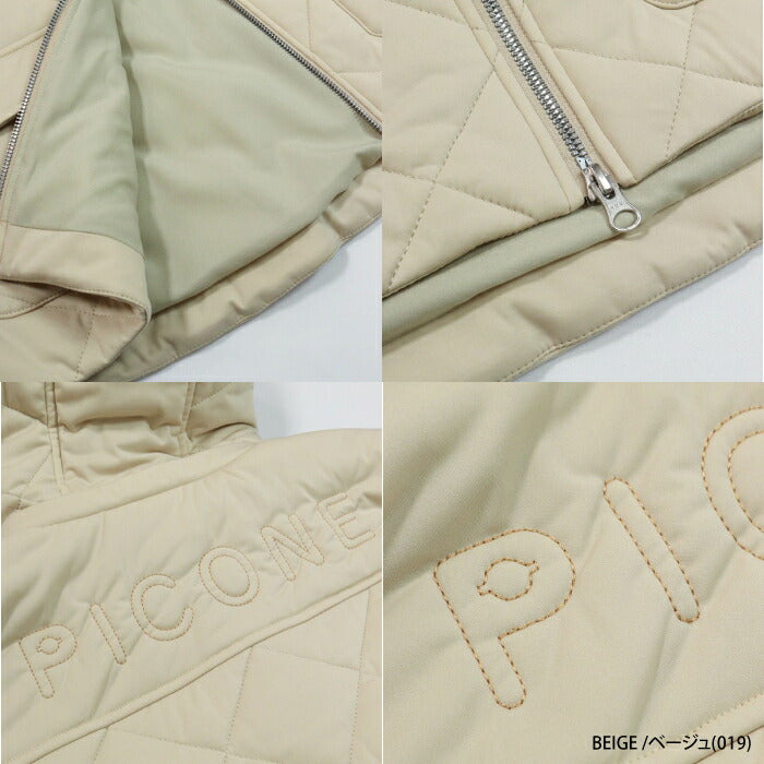 PICONE CLUB ピッコーネクラブ ゴルフウェア レディース 防風保温キルト中綿ジップベスト 防風性 はっ水性 ストレッチ性 C514020
