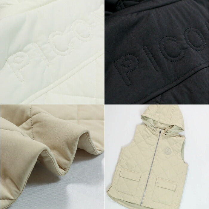 PICONE CLUB ピッコーネクラブ ゴルフウェア レディース 防風保温キルト中綿ジップベスト 防風性 はっ水性 ストレッチ性 C514020