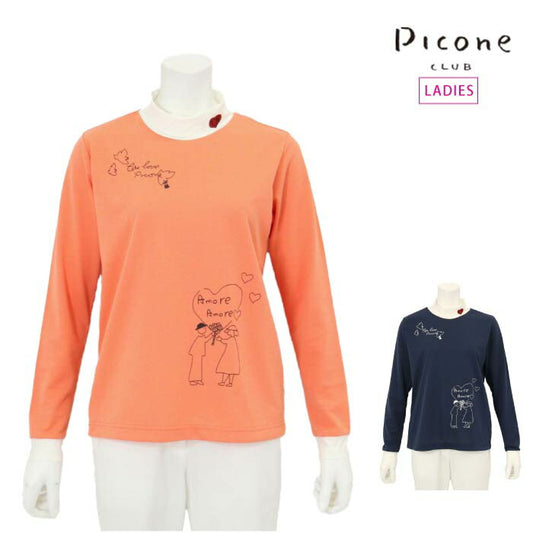 PICONE CLUB ピッコーネクラブ ゴルフウェア レディース レイヤード風UV速乾プルオーバー 薄手 吸水速乾 遮熱 C519902