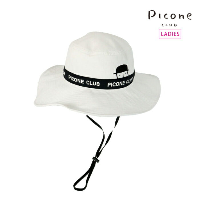PICONE CLUB ピッコーネクラブ レディース UV撥水アドベンチャーハット ストラップ付き c550204