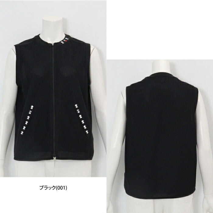 PICONE CLUB ピッコーネクラブ ゴルフウェア レディース トリコットメッシュ速乾ジップベスト 縦横伸縮 爽やかな清涼感 通気性 ストレッチ性 吸水速乾性 c554401