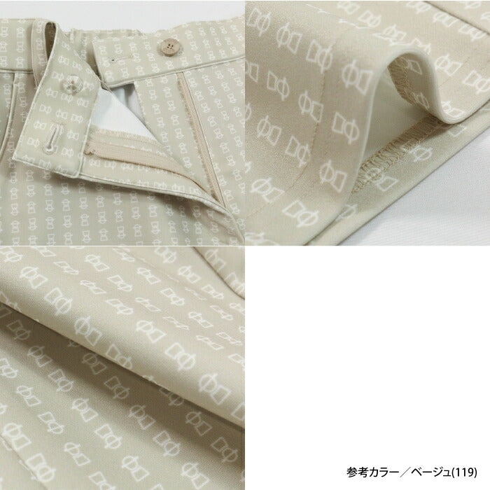 PICONE CLUB ピッコーネクラブ レディース 総柄プリントUV冷感パンツ テーパード ストレッチ ウエストゴム c557307
