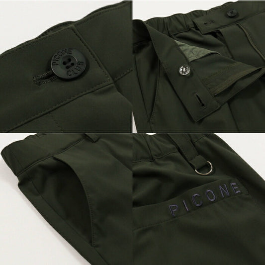 PICONE CLUB ピッコーネクラブ ゴルフウェア レディース 裾スリットUV冷感パンツ ロングパンツ ストレッチ性 すっきり見え 裾フロントスリット ウエストバック部分ゴム仕様 c557402