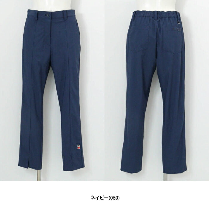 PICONE CLUB ピッコーネクラブ ゴルフウェア レディース 裾スリットUV冷感パンツ ロングパンツ ストレッチ性 すっきり見え 裾フロントスリット ウエストバック部分ゴム仕様 c557402