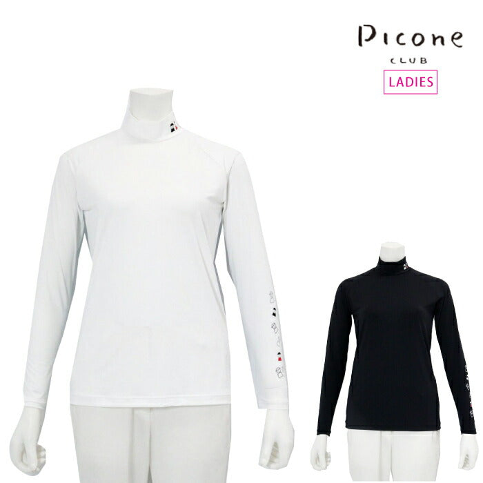 PICONE CLUB ピッコーネクラブ レディース ピコ柄ハイネックUV冷感インナー 伸縮素材 c559326
