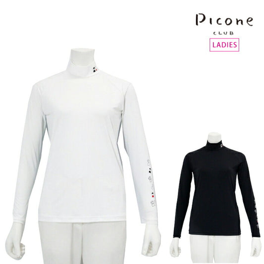 PICONE CLUB ピッコーネクラブ レディース ピコ柄ハイネックUV冷感インナー 伸縮素材 c559326