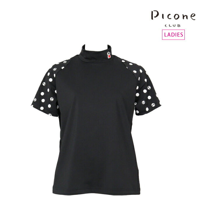 PICONE CLUB ピッコーネクラブ ゴルフウェア レディース ドット袖冷感プルオーバー 半袖シャツ 変形ラグランスリーブ MADE IN JAPAN c559407