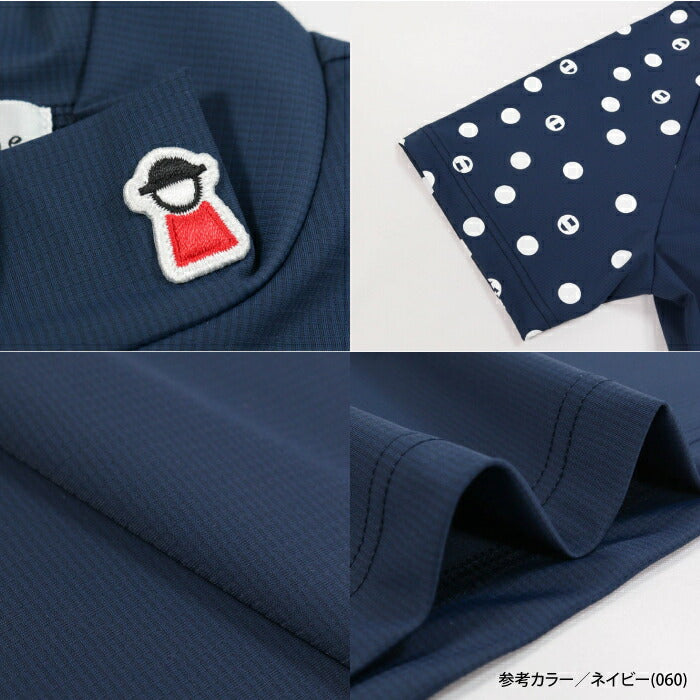 PICONE CLUB ピッコーネクラブ ゴルフウェア レディース ドット袖冷感プルオーバー 半袖シャツ 変形ラグランスリーブ MADE IN JAPAN c559407