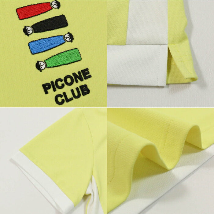 PICONE CLUB ピッコーネクラブ ゴルフウェア レディース 配色ラインUV速乾ポロシャツ 半袖 UVカット 吸水速乾 c559415