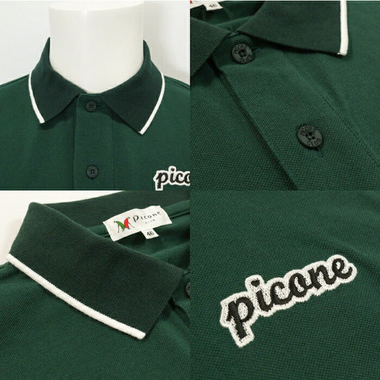 PICONE CLUB ピッコーネクラブ ゴルフウェア メンズ コットン100％カノコポロシャツ 半袖 上質な綿使用 薄手寄り 伸縮性 MADE IN JAPAN c569301