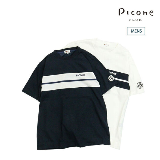 PICONE CLUB ピッコーネクラブ ゴルフウェア メンズ フロントライン冷感プルオーバー 半袖シャツ きれいめカジュアル 接触冷感 MADE IN JAPAN c569303