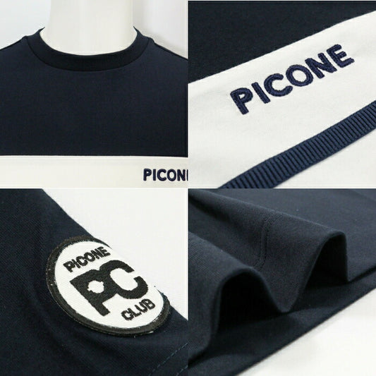 PICONE CLUB ピッコーネクラブ ゴルフウェア メンズ フロントライン冷感プルオーバー 半袖シャツ きれいめカジュアル 接触冷感 MADE IN JAPAN c569303