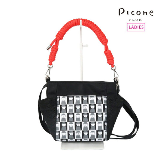 PICONE CLUB ピッコーネクラブ レディース ピコチェック柄2WAYバッグ 2WAY ショルダーストラップ付 両サイドポケット 内側ポケット マグネット開閉 c610006
