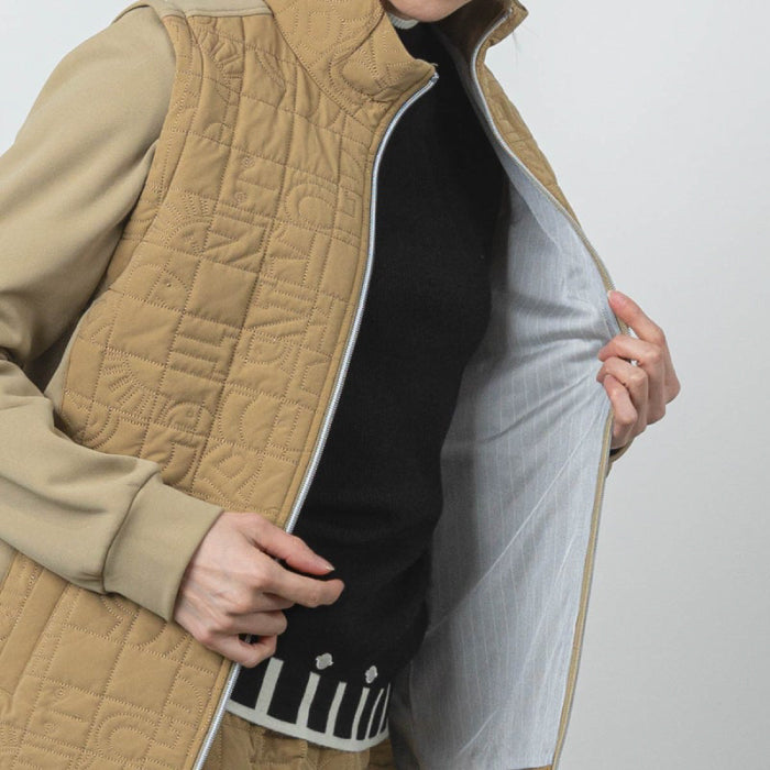 PICONE CLUB ピッコーネクラブ ゴルフウェア レディース 中綿切替2WAY保温ブルゾン ベスト Wジップ 保温 制電 c614206