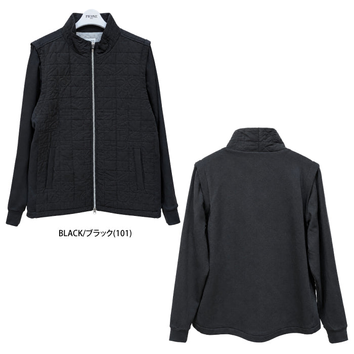 PICONE CLUB ピッコーネクラブ ゴルフウェア レディース 中綿切替2WAY保温ブルゾン ベスト Wジップ 保温 制電 c614206
