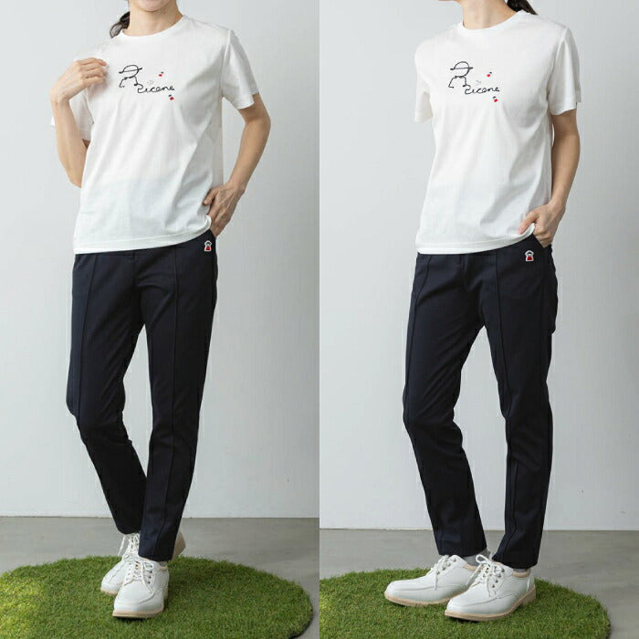 PICONE CLUB ピッコーネクラブ ゴルフウェア レディース センタークリース速乾テーパードパンツ ウエストバックゴム仕様 吸水速乾 c617911