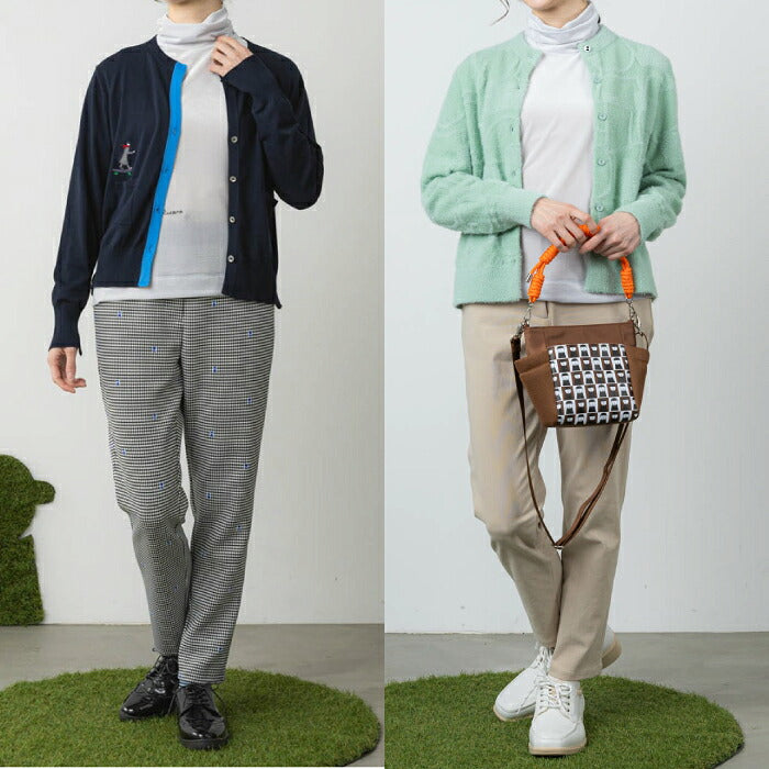 PICONE CLUB ピッコーネクラブ ゴルフウェア レディース ポイント刺繍ベロアプルオーバー ハイネック 伸縮性 手洗い可 c619007