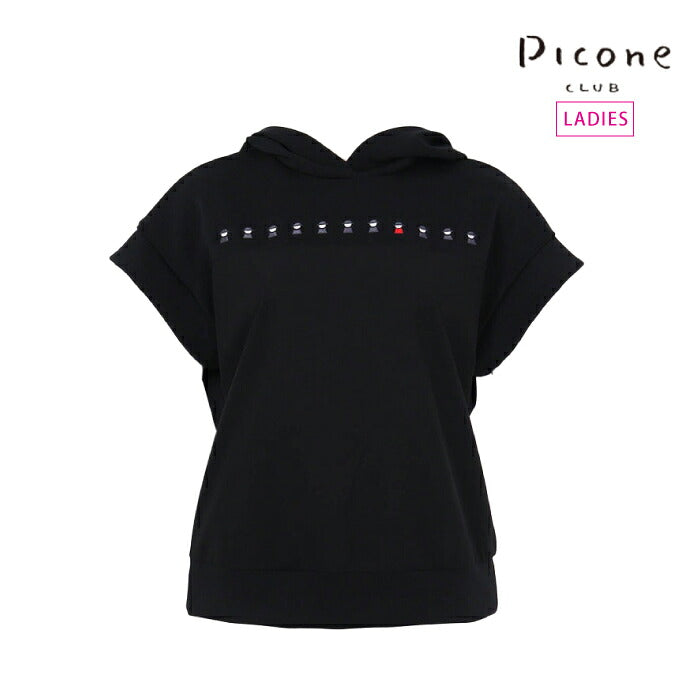 PICONE CLUB ピッコーネクラブ ゴルフウェア レディース ピコ刺繍UV冷感フードベスト スポーティカジュアル ロングシーズン着用可能 日本製 c619907