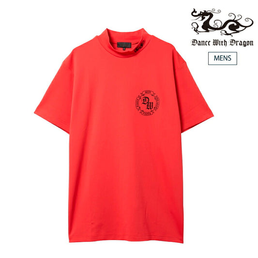 Dance With Dragon ダンスウィズドラゴン ゴルフウェア メンズ COCOTYベアスムースモック 半袖モックネックシャツ ストレッチ 吸水速乾 接触冷感 UV 透け防止 D1-103321