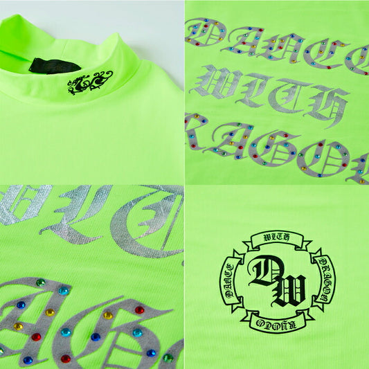 Dance With Dragon ダンスウィズドラゴン ゴルフウェア メンズ COCOTYベアスムースモック 半袖モックネックシャツ ストレッチ 吸水速乾 接触冷感 UV 透け防止 D1-103321