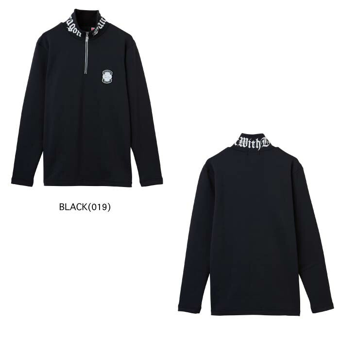 Dance With Dragon ダンスウィズドラゴン ゴルフウェア メンズ KARUISHIジップモック 長袖シャツ プルオーバー 高機能素材使用 軽量 保温 日本製 d1-181111